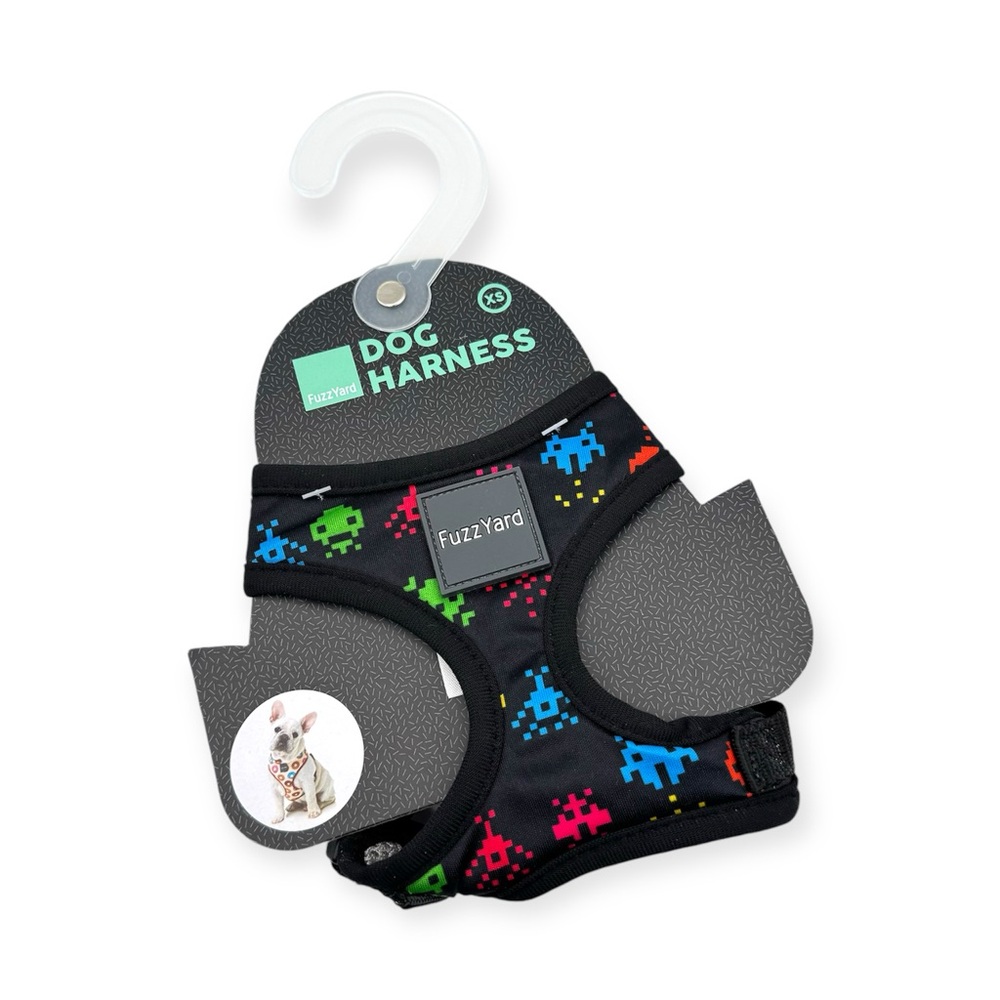 Fuzz Yard Arcade Game Print Dog Harness Dog’s Size XS